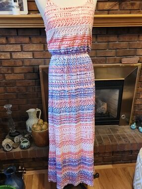 GAP Cami Maxi Dress Size Small Abstract Pattern Summer Beach Resortwear Cruise